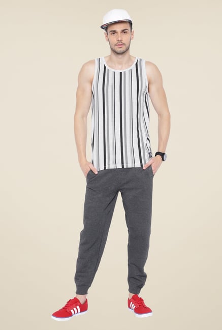 Cult Fiction White Striped Vest Cult Fiction White Striped Vest