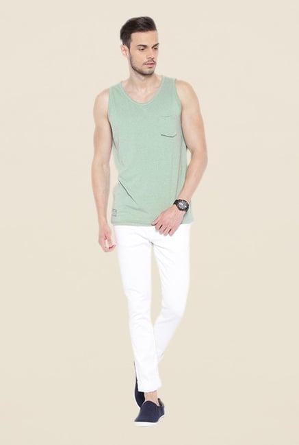 Cult Fiction Green Solid Vest Cult Fiction Green Solid Vest