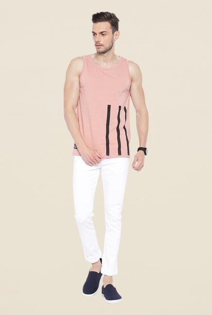Cult Fiction Pink Striped Vest Cult Fiction Pink Striped Vest