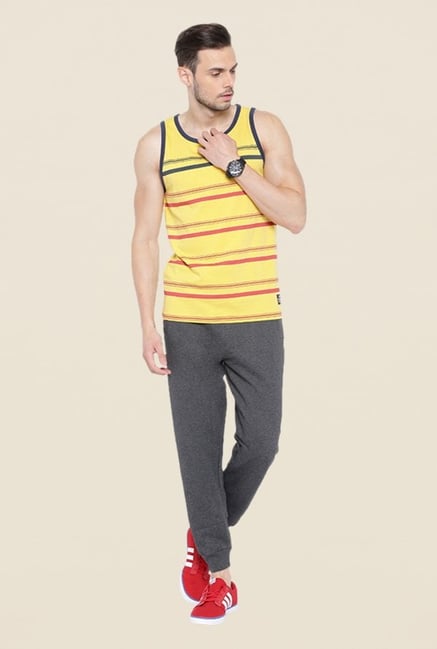 Cult Fiction Yellow Striped Vest Cult Fiction Yellow Striped Vest