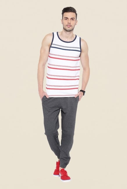 Cult Fiction White Striped Vest Cult Fiction White Striped Vest