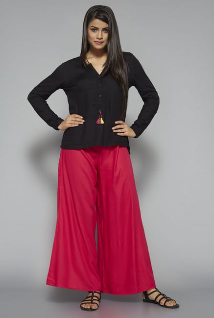 Bombay Paisley by Westside Dark Pink Palazzo Bombay Paisley by Westside Dark Pink Palazzo