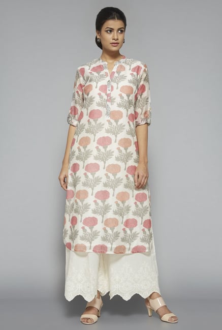 Zuba by Westside Off White Embroidered Palazzo Zuba by Westside Off White Embroidered Palazzo