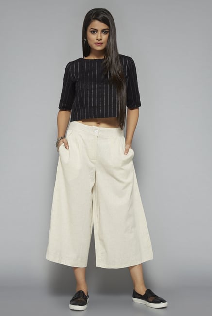 Bombay Paisley by Westside Off White Culottes Bombay Paisley by Westside Off White Culottes