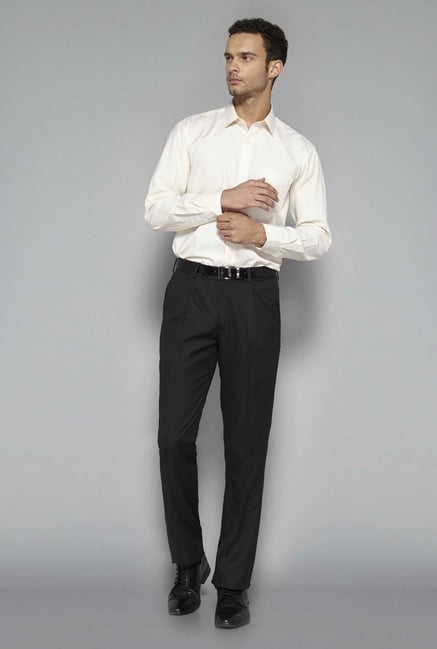 Weststreet by Westside Cream Solid Shirt Weststreet by Westside Cream Solid Shirt