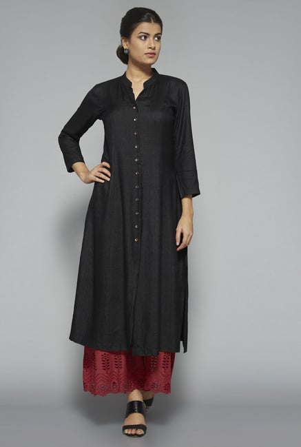 Zuba by Westside Maroon Solid Palazzo Zuba by Westside Maroon Solid Palazzo