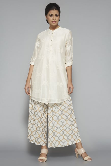 Zuba by Westside Off White Printed Palazzo Zuba by Westside Off White Printed Palazzo