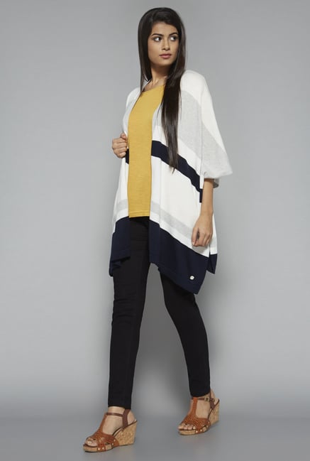LOV by Westside Grey Striped Shrug LOV by Westside Grey Striped Shrug