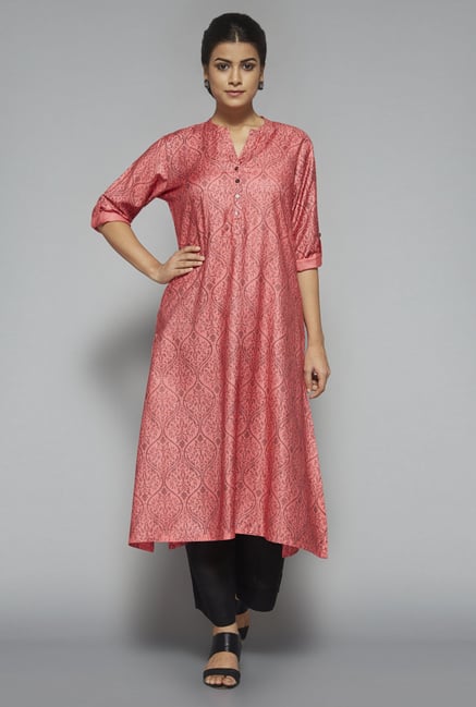 Zuba by Westside Pink Printed Kurta Zuba by Westside Pink Printed Kurta