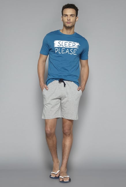 Bodybasics by Westside Grey Textured Shorts Bodybasics by Westside Grey Textured Shorts