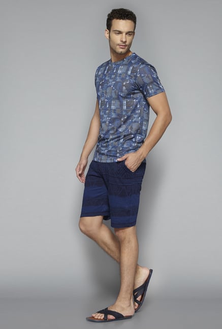 ETA by Westside Navy Aztec Print Shorts ETA by Westside Navy Aztec Print Shorts