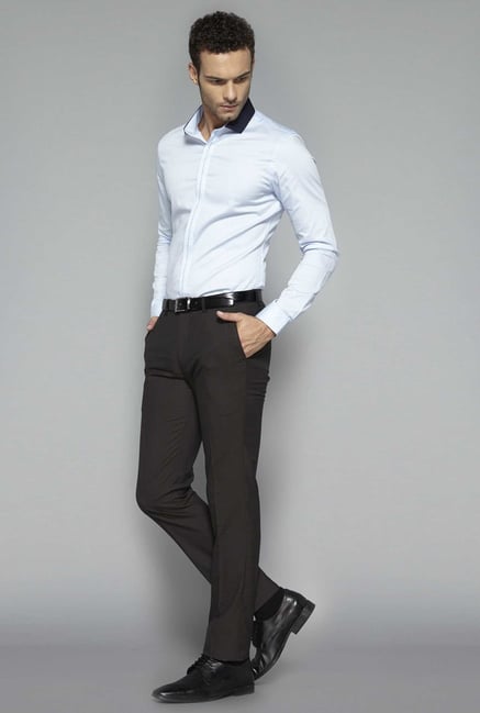 Weststreet by Westside Sky Blue Solid Shirt Weststreet by Westside Sky Blue Solid Shirt