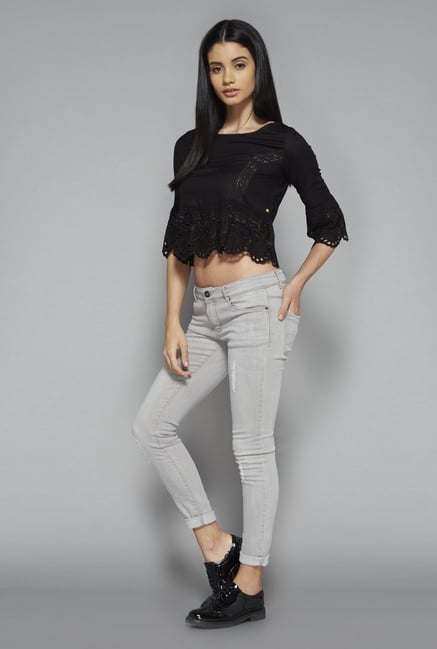 Nuon by Westside Black Lace Latino Blouse Nuon by Westside Black Lace Latino Blouse