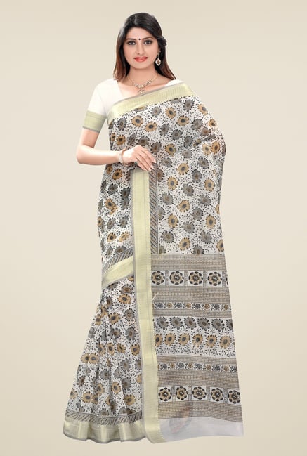 Triveni Multicolor Printed Blended Cotton Saree Triveni Multicolor Printed Blended Cotton Saree