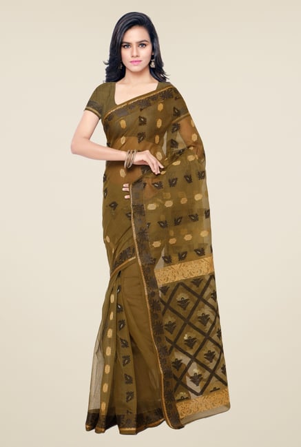 Triveni Green Printed Cotton Saree Triveni Green Printed Cotton Saree