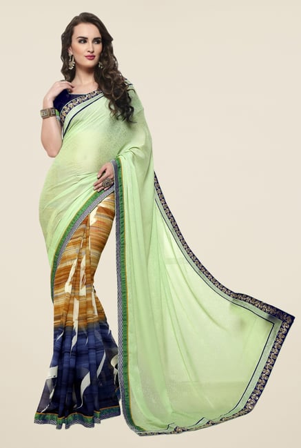 Triveni Multicolor Georgette Jacquard Saree Triveni Multicolor Georgette Jacquard Saree