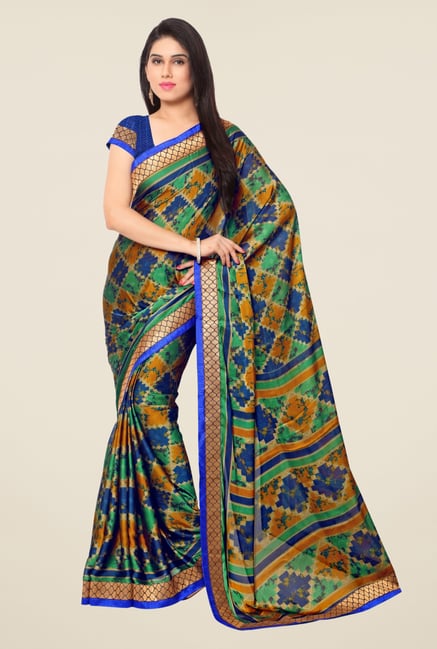 Triveni Multicolor Printed Faux Georgette Saree Triveni Multicolor Printed Faux Georgette Saree