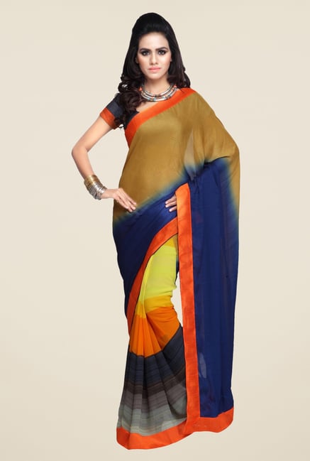 Triveni Multicolor Printed Faux Georgette Saree Triveni Multicolor Printed Faux Georgette Saree