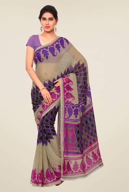 Triveni Multicolor Printed Faux Georgette Saree Triveni Multicolor Printed Faux Georgette Saree