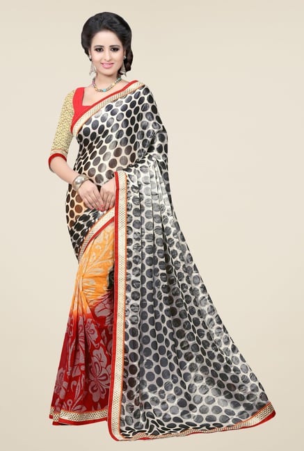Triveni Multicolor Printed Faux Georgette Saree Triveni Multicolor Printed Faux Georgette Saree