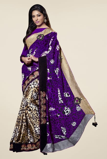Triveni Multicolor Printed Faux Georgette Saree Triveni Multicolor Printed Faux Georgette Saree
