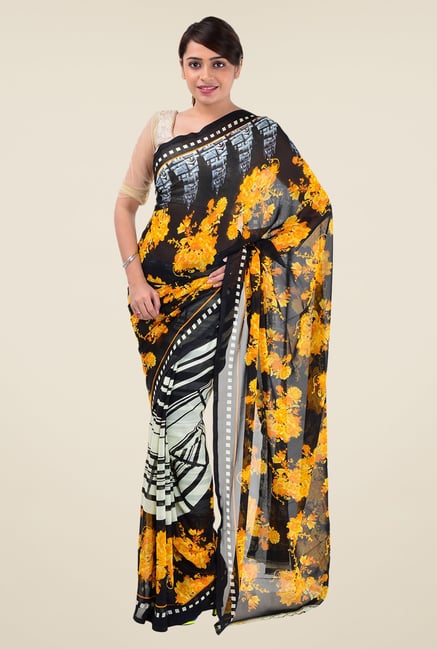 Triveni Multicolor Printed Faux Georgette Saree Triveni Multicolor Printed Faux Georgette Saree