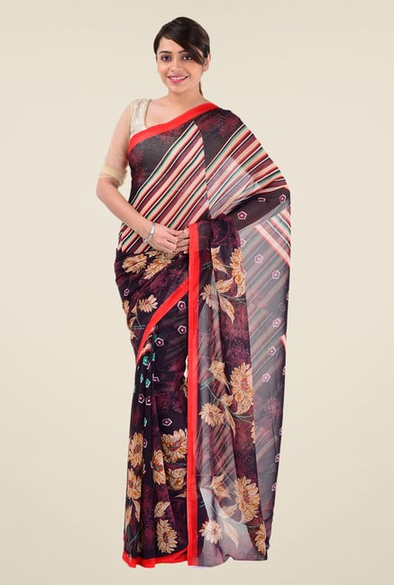 Triveni Multicolor Printed Faux Georgette Saree Triveni Multicolor Printed Faux Georgette Saree