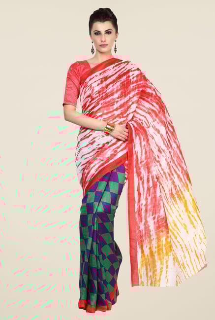 Triveni Multicolor Printed Dry Clean Saree Triveni Multicolor Printed Dry Clean Saree