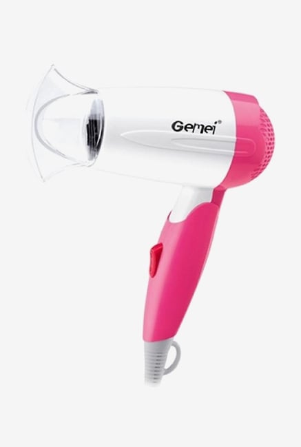 Gemei GM-1709 Hair Dryer 220 W (White & Pink) Gemei GM-1709 Hair Dryer 220 W (White & Pink)