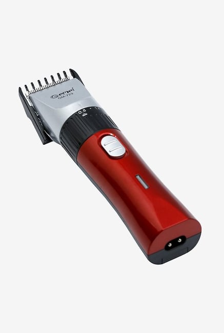 Gemei GM 723 Rechargeable Trimmer for Unisex (Red/Silver) Gemei GM 723 Rechargeable Trimmer for Unisex (Red/Silver)