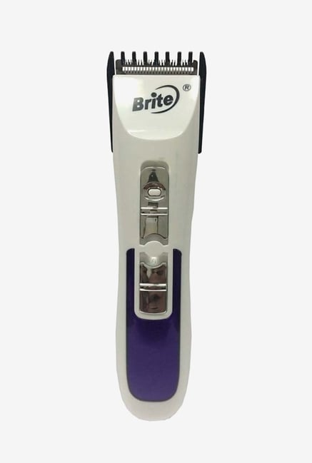 Brite Rechargeable Bht-405 Trimmer For Men (White, Purple) Brite Rechargeable Bht-405 Trimmer For Men (White, Purple)