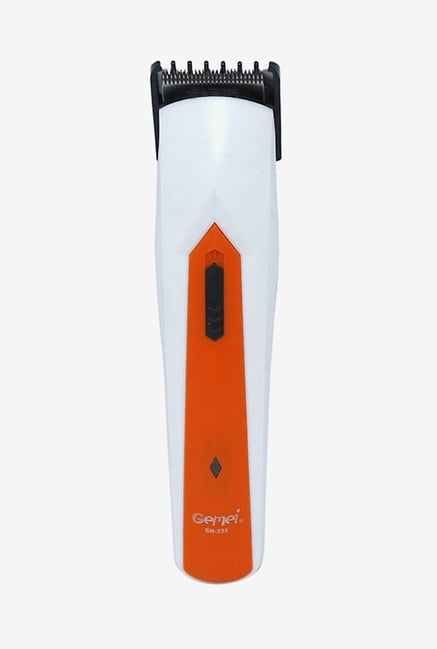Gemei GM-735 Trimmer for Men (White & Orange) Gemei GM-735 Trimmer for Men (White & Orange)