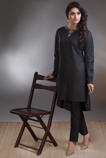 Fabindia Black Solid Tunic Fabindia Black Solid Tunic