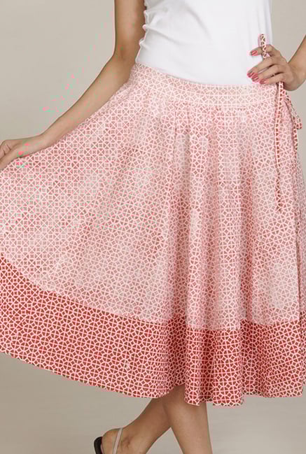 Fabindia Red Printed Skirt Fabindia Red Printed Skirt