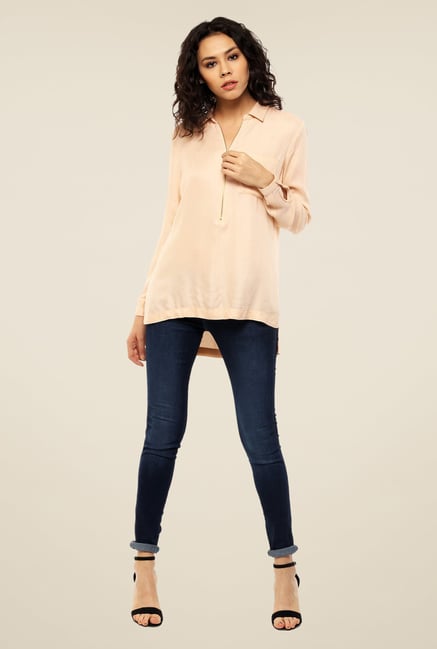 Femella Peach Solid Top Femella Peach Solid Top