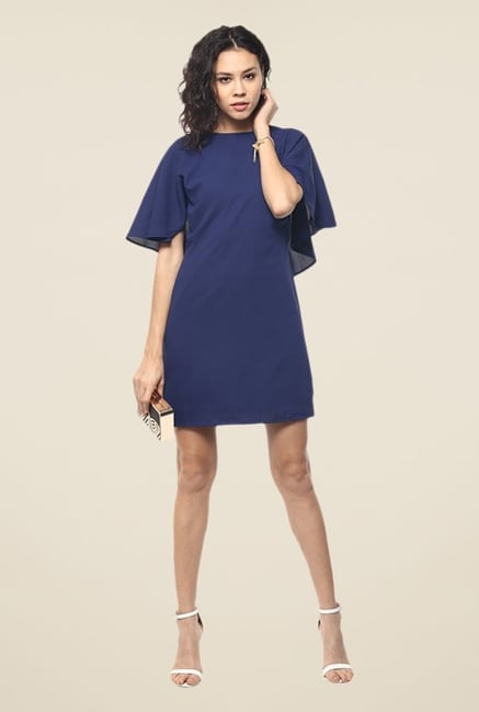 Femella Navy Solid Dress Femella Navy Solid Dress