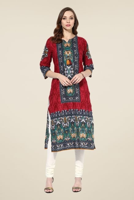 Shree Multicolor Cotton Printed Kurta Shree Multicolor Cotton Printed Kurta