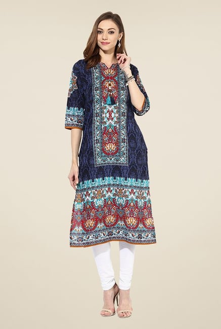 Shree Multicolor Cotton Printed Kurta Shree Multicolor Cotton Printed Kurta