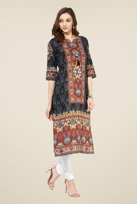 Shree Multicolor Cotton Printed Kurta Shree Multicolor Cotton Printed Kurta