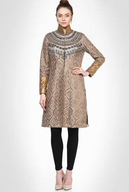 Jj Valaya Designer Wear Grey Gota Patti Kurta By Kimaya Jj Valaya Designer Wear Grey Gota Patti Kurta By Kimaya