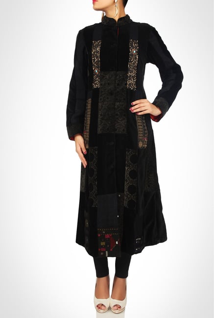 Sonam Dubal Designer Black Embroidered Kurta By Kimaya Sonam Dubal Designer Black Embroidered Kurta By Kimaya