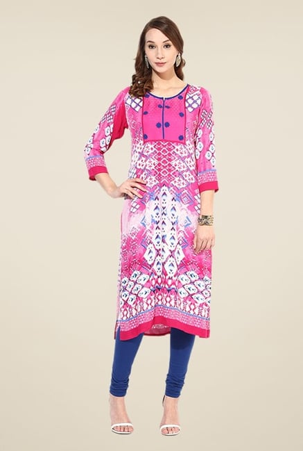 Shree Pink Rayon Embroidered Kurta Shree Pink Rayon Embroidered Kurta