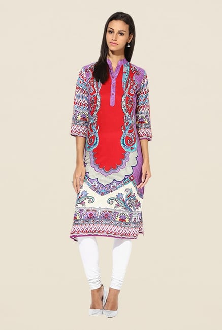 Shree Multicolor Cotton Printed Kurta Shree Multicolor Cotton Printed Kurta