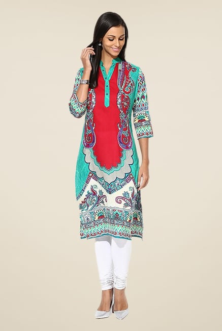Shree Multicolor Cotton Printed Kurta Shree Multicolor Cotton Printed Kurta