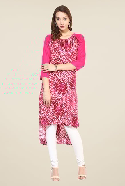 Shree Pink Rayon Printed Kurta Shree Pink Rayon Printed Kurta