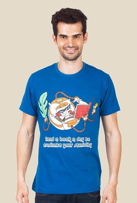 Dexter Book A Day Dark Blue Graphic T-shirt Dexter Book A Day Dark Blue Graphic T-shirt