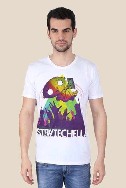 Family Guy Stewiechella White Graphic T-shirt Family Guy Stewiechella White Graphic T-shirt