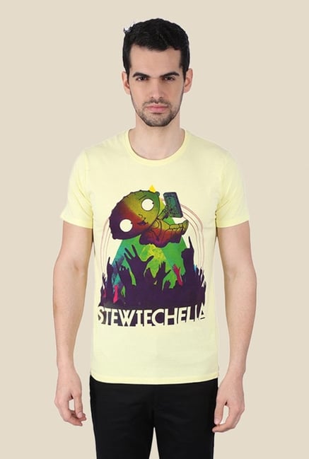 Family Guy Stewiechella Yellow Graphic T-shirt Family Guy Stewiechella Yellow Graphic T-shirt