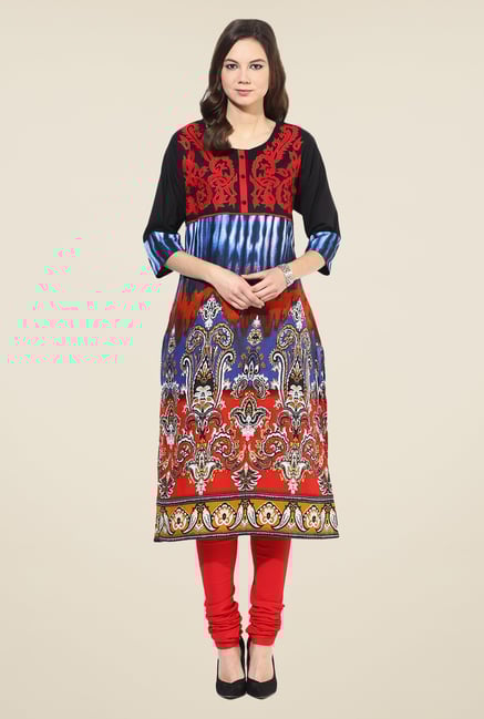 Shree Multicolor Cotton Printed Kurta Shree Multicolor Cotton Printed Kurta