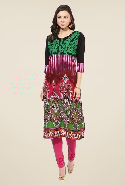 Shree Multicolor Cotton Printed Kurta Shree Multicolor Cotton Printed Kurta
